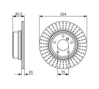 2 x BOSCH 0 986 479 350 Disco freno per BMW