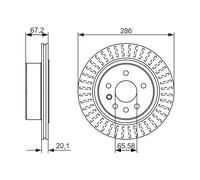 2 x BOSCH 0 986 479 394 Disco freno per OPEL,VAUXHALL