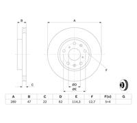 Bosch BD1254 Dischi freno, Asse anteriore, Certificato ECE-R90, 1 set di 2 dischi