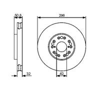 2 x BOSCH 0 986 479 429 Disco freno per LEXUS,TOYOTA