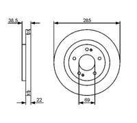 2 x BOSCH 0 986 479 470 Disco freno per MITSUBISHI