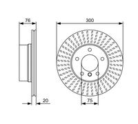 2 x BOSCH 0 986 479 497 Disco freno per BMW