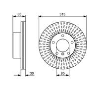 2 x BOSCH 0 986 479 568 Disco freno per MERCEDES-BENZ,PUCH
