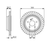 BOSCH 0 986 479 655 Disco freno