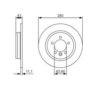 Bosch Disco freno 0 986 479 691 posteriore, pieno, 1 pezzo