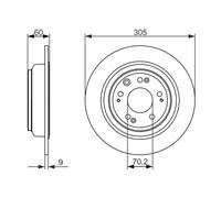 2 x BOSCH 0 986 479 740 Disco freno per HONDA
