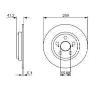 2 x BOSCH 0 986 479 766 Disco freno per TOYOTA