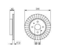 2 x BOSCH 0 986 479 769 Disco freno per DAIHATSU,SUBARU
