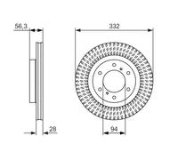 2 x BOSCH 0 986 479 782 Disco freno per MITSUBISHI,MITSUBISHI (GAC)