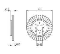2x Disco freno ventilato 0 986 479 789 BOSCH per SUZUKI SWIFT IV