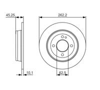 2 x BOSCH 0 986 479 A44 Disco freno per HYUNDAI,KIA