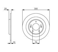 2 x BOSCH 0 986 479 A46 Disco freno per HYUNDAI