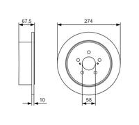 2 x BOSCH 0 986 479 A82 Disco freno per SUBARU