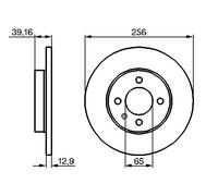 2x Disco freno pieno 0 986 479 B30 BOSCH per VW SEAT