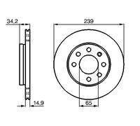 Disco freno BOSCH 0 986 479 B42 anteriore, ventilato, altamente carbonizzato, 1 Pezzo