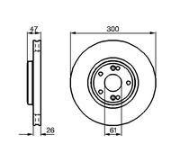 2 x BOSCH 0 986 479 B47 Disco freno per RENAULT