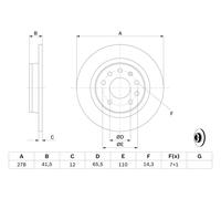 2 x BOSCH 0 986 479 B74 Disco freno per FIAT,OPEL,SAAB