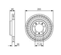 2 x BOSCH 0 986 479 C33 Disco freno per OPEL,PEUGEOT,VAUXHALL