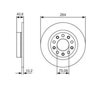 Disco freno BOSCH 0 986 479 C41 posteriore, pieno, 1 Pezzo