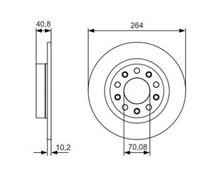 2 x BOSCH 0 986 479 C41 Disco freno per ALFA ROMEO