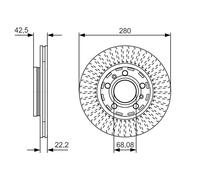 2 x BOSCH 0 986 479 C89 Disco freno per AUDI,VW