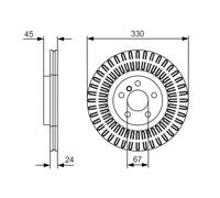2 x BOSCH 0 986 479 C94 Disco freno per BMW,MINI