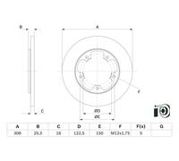 2 x BOSCH 0 986 479 F44 Disco freno per FORD