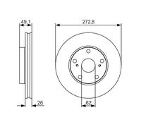 2 x BOSCH 0 986 479 S16 Disco freno per TOYOTA