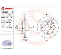 BREMBO 08.5037.10 Disco freno