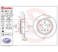 2 x BREMBO 08.6917.11 Disco freno per BMW