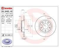 2 x BREMBO 08.9460.41 Disco freno per ALFA ROMEO,FIAT (GAC)