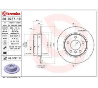 2 x BREMBO 08.9787.11 Disco freno per BMW