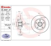 BREMBO 08.B391.37 Disco freno