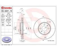2 x BREMBO 09.5221.10 Disco freno per SAAB