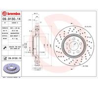 2 x BREMBO 09.9130.1X Disco freno per VOLVO