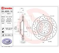2 x BREMBO 09.A200.1X Disco freno per AUDI,AUDI (FAW),AUDI (SAIC),CHRYSLER,CUPRA