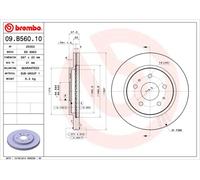 2 x BREMBO 09.B560.10 Disco freno per DAIHATSU,TOYOTA