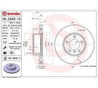 2 x BREMBO 09.C649.11 Disco freno per BMW,BMW (BRILLIANCE)