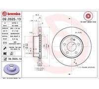2 x BREMBO 09.D525.13 Disco freno per MERCEDES-BENZ