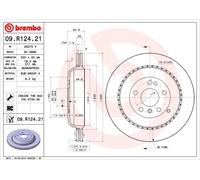 2 x BREMBO 09.R124.21 Disco freno per MERCEDES-BENZ