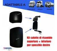 2 X CALOTTA SPECCHIO PICCOLA GRANDE RETROVISORE DX PER EUROCARGO STRALIS TRAKKER