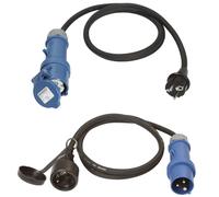 2 X Camping Adattatore Cee 230V Cavo 1,5 M Lungo H07RN-F Caravan Barca