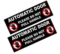 2 x Cartello automatico "Do not pull the maniglia" (Y), adesivo autoadesivo, 200 mm x 70 mm, bianco e nero