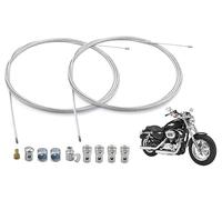 2 x cavi per acceleratore per freno e frizione universali, kit di riparazione cavo acceleratore universale per moto, con viti di fissaggio per moto