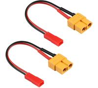 2 x cavo adattatore da XT60 a JST 22AWG per LiPo RC auto quadricottero 10 cm