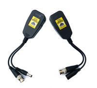 2x CCTV Cavo 10 CM RJ45 Presa A BNC Dc Video Corrente Adattatore IN Nero