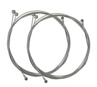 2 x cavo del freno per ruota anteriore e posteriore, universale, zincato, anima del deragliatore posteriore, lunghezza circa 2,1 m, argento