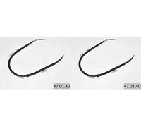 2 x Cavo freno a mano LINEX per VW TRANSPORTER T4 Autobus (70B, 70C