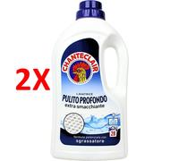 2 X Chanteclair Detersivo Liquido Bucato Lavatrice Pulito Profondo Extra Smacch