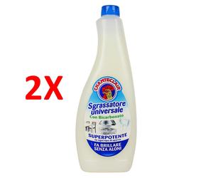 2 X Chanteclair Sgrassatore Universale Con Bicarbonato Ricarica 600 Ml